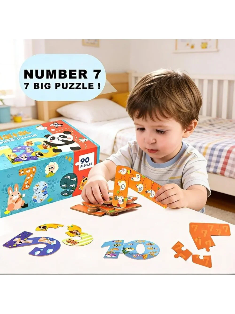 Montessori Wooden Number Puzzles for Kids 3-5 | Educational Learning Toys